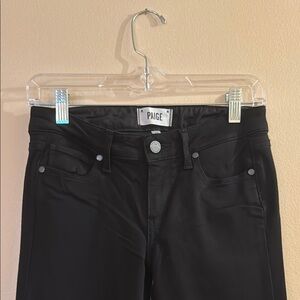 PAIGE Women's Skyline Straight Black Skinny Jeans